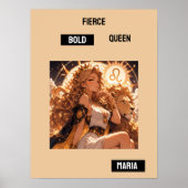 Leo Zodiac Poster Personalized Astrology Gift (Devant)