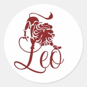 Leo Zodiac Ronde Sticker