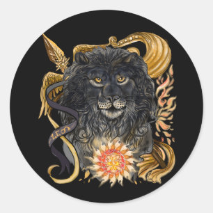 Leo Zodiac Ronde Sticker