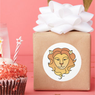 Leo Zodiac Ronde Sticker