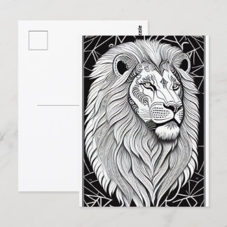 Leo Zodiac Sign - Astrologische Lion Briefkaart