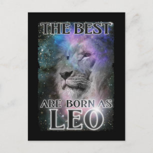 Leo Zodiac Sign Birthday Lion geboren in augustus Briefkaart