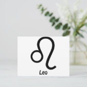 Leo Zodiac Sign Briefkaart (Staand voorkant)