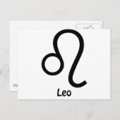 Leo Zodiac Sign Briefkaart (Voorkant / Achterkant)