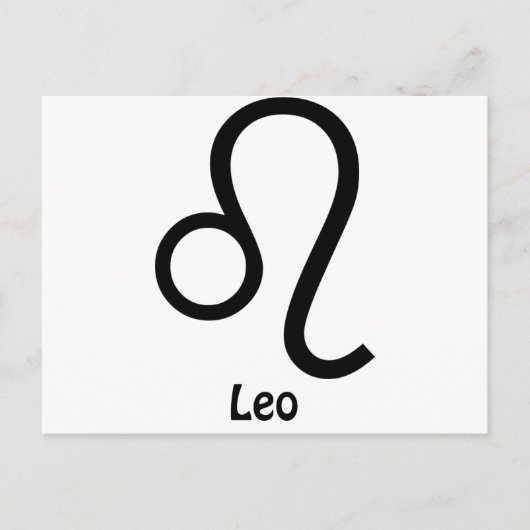 Leo Zodiac Sign Briefkaart (Voorkant)