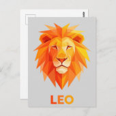 Leo Zodiac Sign Briefkaart (Voorkant / Achterkant)