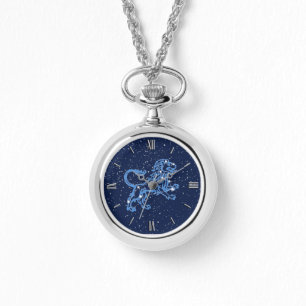 Leo Zodiac Sign en Constellation Horloge