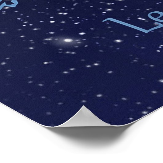 Leo Zodiac Sign en Constellation Poster (Hoek)