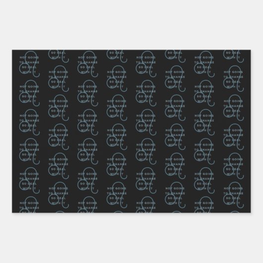 Leo Zodiac Sign Fun Quote Blue Text Birthday Inpakpapier Vel (Voorkant 3)