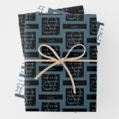 Leo Zodiac Sign Fun Quote Blue Text Birthday Inpakpapier Vel (In situ)