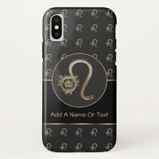Leo Zodiac Sign Gepersonaliseerd Case-Mate iPhone Case (Achterkant)