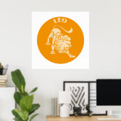 Leo, Zodiac Sign, Horoscope, Astrology Poster (Thuiskantoor)
