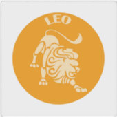 Leo, Zodiac Sign, Horoscope, Astrology Sticker (Voorkant)