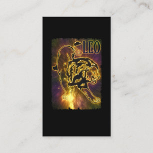 Leo Zodiac Sign Lion Birthday Augustus Visitekaartje