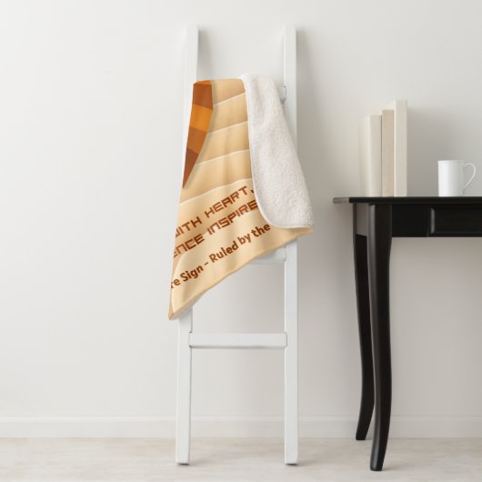 Leo Zodiac Sign Modern 3D Astrology Design Sherpa Deken (In situ)