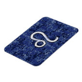 Leo Zodiac Sign on Blue Digital Camouflage Magneet (Linkerzijde)