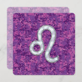 Leo Zodiac Sign on Fuchsia Digital Camouflage (Voorkant / Achterkant)