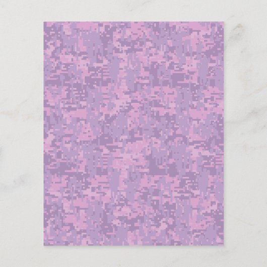 Leo Zodiac Sign on Fuchsia Digital Camouflage Flyer (Achterkant)
