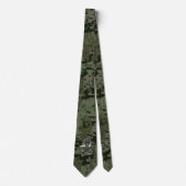 Leo Zodiac Sign on Olive Green Digital Camo Stropdas (Voorkant)