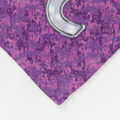 Leo Zodiac Sign on Pink Fuchsia Digital Camo Fleece Deken (Hoek)