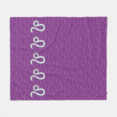 Leo Zodiac Sign on Pink Fuchsia Digital Camo Fleece Deken (Voorkant (Horizontaal))