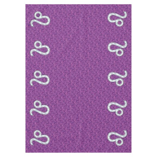 Leo Zodiac Sign on Pink Fuchsia Digital Camo Tafelkleed (Voorkant)