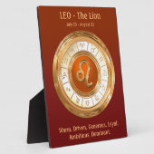 LEO Zodiac Sign Personality Traits Fotoplaat (Zijkant)