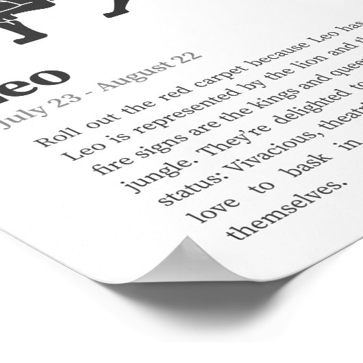 Leo Zodiac Sign poster (Hoek)