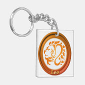 Leo Zodiac Sign Sleutelhanger (Voorkant Links)