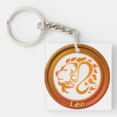 Leo Zodiac Sign Sleutelhanger (Voorkant)