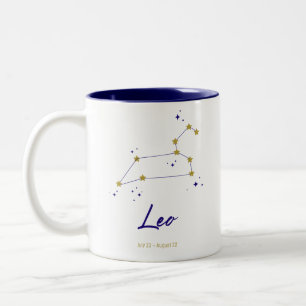 Leo Zodiac sterrenbeeld Sterren Kosmisch Sterrenst Tweekleurige Koffiemok