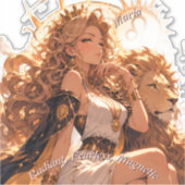Leo Zodiac Sticker Personalized Astrology Gift (Devant)