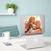 Leo Zodiac Sticker Personalized Astrology Gift (Ordinateur portable sur le bureau)