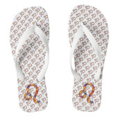 Leo Zodiac Symbol Element van Kenneth Yoncich Teenslippers (Voetbed)