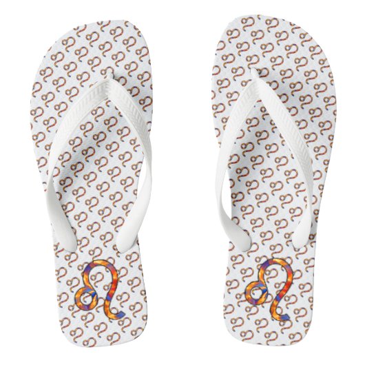Leo Zodiac Symbol Element van Kenneth Yoncich Teenslippers (Voetbed)
