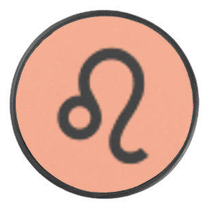 Leo Zodiac Symbol Standard van Kenneth Yoncich Hockey Puck