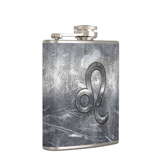 Leo Zodiac-symbool in Grunge Distress Style Heupfles (Rechts)