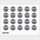 Leo Zodiac-symbool in Grunge Distress Style Ronde Sticker (Vel)
