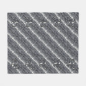 Leo Zodiac Symbool in Silver Steel Style Fleece Deken (Voorkant (Horizontaal))