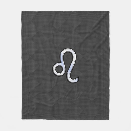 Leo Zodiac Symbool op houtskoolvezelplaat Fleece Deken (Voorkant)