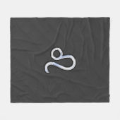 Leo Zodiac Symbool op houtskoolvezelplaat Fleece Deken (Voorkant (Horizontaal))