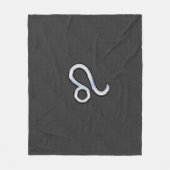 Leo Zodiac Symbool op houtskoolvezelplaat Fleece Deken (Voorkant)