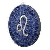 Leo Zodiac Symbool op Navy Blue Digital Camo Dartbord (Voorkant Rechts)
