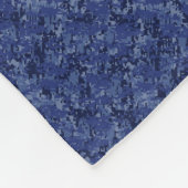 Leo Zodiac Symbool op Navy Blue Digital Camouflage Fleece Deken (Hoek)