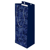 Leo Zodiac Symbool op Navy Blue Digital Camouflage Wijn Cadeautas (Achterkant Gekanteld)