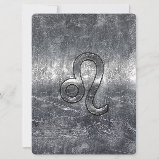 Leo Zodiac-teken in Grunge Distress Style (Voorkant)