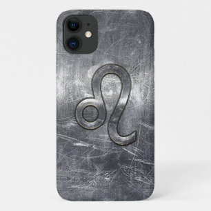 Leo Zodiac-teken in industriële stijl iPhone 11 Hoesje