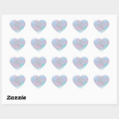 Leo Zodiac-teken op Pastels Nacre Style Print Hart Sticker (Vel)