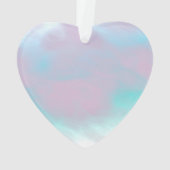 Leo Zodiac-teken op Pastels Nacre Style Print Ornament (achterkant)