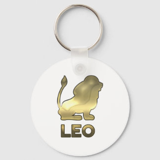 Leo zodiac-teken - oude gouden editie sleutelhanger